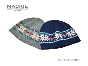 yRobert MackiezSnowflake Banded Hat o[gE}bL[EXm[t[NLbv
