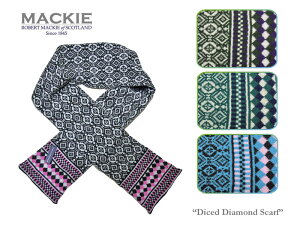 �yRobert MACKIE�zDice Diamond Scarf ���o�[�g�E�}�b�L�[�E�_�C�X�E�_�C�A�����h�E�E�[���E�}�t���[