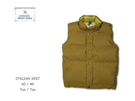 【Crescent Down Works】クレセントダウンワークス 201B Italian Vest 60/40 Tan レディース・イタリアンベスト