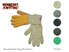 【NEWBERRY KNITTING】ニューベリーニッティング Deerskin Palm Ragg Wool Glove Ladies Glove レディース・ディアスキン・パイル無し手袋