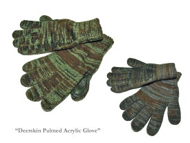 ＜ネコポス対応＞【NEWBERRY KNITTING】ニューベリーニッティング Mens Deerskin Palmed Acrylic Glove ディアスキン・グローブ