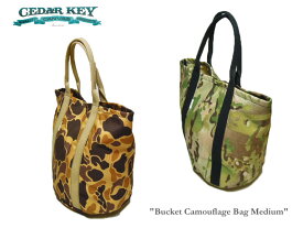 【Cedar Key】シダーキー　Bucket Camouflage Tote Bag(M)カモフラージュ・バケツ型トートバッグ
