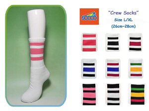 ���l�R�|�X�Ή����ySOCCO�z�\�b�R Crew Socks L/XL (26cm�`28cm) �N���V�b�N�X�g���C�v�E�N���[�\�b�N�X