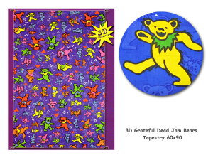 �ySunshine Joy�z�T���V���C���W���C 3D Grateful Dead Jam Bears Tapestry 72017 �O���C�g�t�� �f�b�h�E�x�A�[ �W�����x�A �^�y�X�g���[