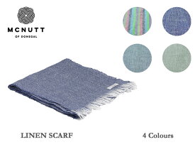 ＜ネコポス対応＞【MC NUTT OF DONEGAL】マクナット Linen Scarf アイリッシュリネン・スカーフ