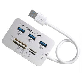 マルチカードリーダー カードリーダー 多機能 USBハブ USB3.0 高速転送 多機能 MicroSD 小型 外付け MS Micro T-FLASH