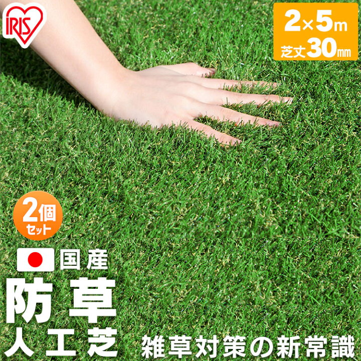 楽天市場】【2個セット】人工芝 ロール リアル防草人工芝 RP-3025 RP 