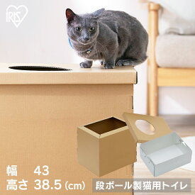 【最大500円OFFクーポン★11日9:59迄】猫 トイレ カバー 飛び散らない 段ボール アイリスオーヤマ 防災 災害 避難 お出かけ 旅行 簡易 上から段ボール ネコ 本体 ダンボール 飛び散り防止 折りたたみ 持ち歩き 漏れにくい 軽量 使い捨て PUDNT-430【su04】