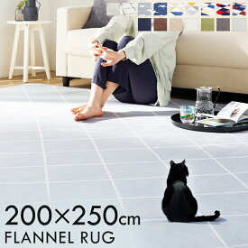 [12時間限定！全品5%オフクーポン★/本日12時〜]ラグ 洗える フランネルラグ 200×250cm おしゃれ ラグ マット カーペット ラグマット 赤ちゃん 敷物 北欧 子供部屋 三畳 長方形 リビング オシャレ かわいい シンプル 滑り止め 抗菌 防臭 防ダニ らぐ[
