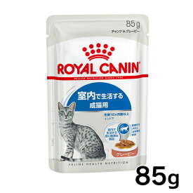 【48個セット】ロイヤルカナン RC－WETインドア 85g ×48猫 ウェット 成猫 泌尿器 キャットフード 室内猫 消化 12か月 カルシウム 室内飼い ロイヤルカナン グレービー ゼリー ローフ【D】【rccf20】