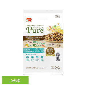 ドッグフード 着色料 香料 保存料 無添加 ドライ コンボ ピュア 犬 ドッグ ダイエット 540g 小分け 成犬用 総合栄養食 脂肪分 カロリーカット 3種の野菜 鶏肉 ペット栄養管理士監修 犬ご飯 日