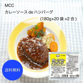 【送料無料】【業務用】【大容量】MCC　カレーソースdeハンバーグ(180g×20袋×2合)