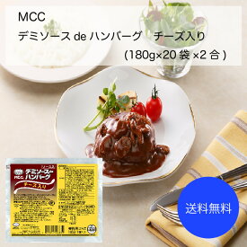 【送料無料】【業務用】【大容量】MCC　デミソースdeハンバーグ　チーズ入り(180g×20袋×2合)