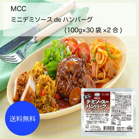 【送料無料】【業務用】【大容量】MCC　ミニデミソースdeハンバーグ(100g×30袋×2合)