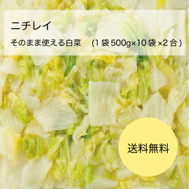 【送料無料】【業務用】【大容量】ニチレイ　そのまま使える白菜(1袋(500g)×10袋×2合)