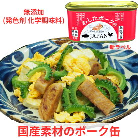 【全国 北海道 送料無料】わしたポーク JAPAN 36缶 防災 長期保存 備蓄 備蓄用 缶詰 無塩せき 国産 沖縄 ランチョンミート ポーク 化学調味料 発色剤 ポークたまご まとめ買い 保存食 業務用 沖縄特産品 スパム