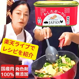 沖縄ポーク缶 200g 6缶 わしたポーク JAPAN 備蓄 非常食 食料 缶詰 備蓄用 缶詰め 詰め合わせ まとめ買い 国産 無添加 無塩せき 送料無料 防災 長期保存 ポーク 発色剤 不使用