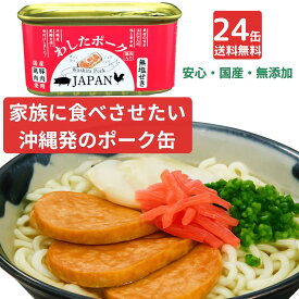 カタリストショップ 24缶 沖縄 ポーク缶 わしたポーク JAPAN 備蓄 非常食 食料 食料品 缶詰 備蓄用 缶詰め 詰め合わせ 楽天1位 国産 無添加 無塩せき 防災 長期保存 発色剤 不使用 カタリストショップ 沖縄県物産公社 台風