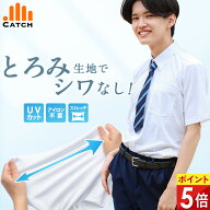 【高評価★4.5】ニットシャツ 半袖 男子 スクールシャツ【超 形態安定】アイロン不要 ストレッチ ノーア…