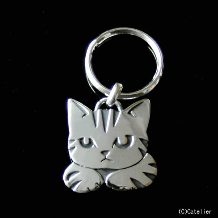 楽天市場】猫 シルバー ハンドメイド キーリング「ハコ猫」猫グッズ 