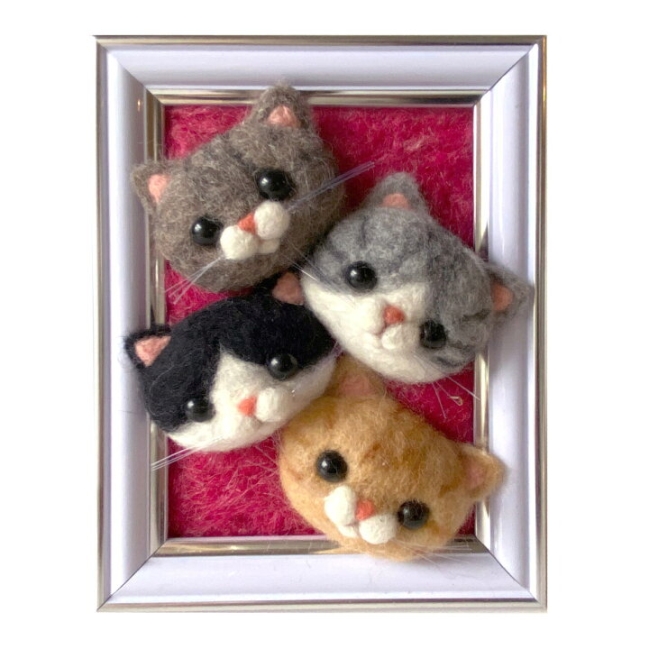 楽天市場】フェルトアートMaron 猫のフレーム「茶トラ・サバトラ  