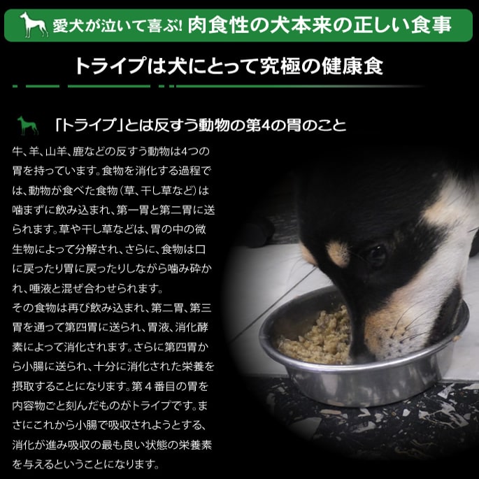 PURE グリーントライプ 95g　犬用総合栄養食　ニュートライプ　ドッグフード　ウェットフード　低脂肪　低リン　缶詰　緑イ貝　トライプ缶 |  キャットフード帝塚山ハウンドカム