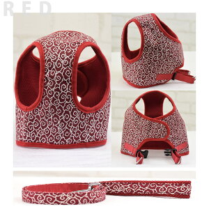 【セット】ASHUウェアハーネス 唐草セット Sサイズ(小型犬用) 犬用 【ハーネス×S1着、リードS×1本】ポメラニアン トイプードル チワワ ウエアハーネス ウェアハーネスとリードのセ