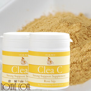 クリアC 【60g×2個セット】天然ビタミンC 猫用犬用サプリメント ペット用 目 皮膚 手作りごはんのビタミン補給に猫用サプリメント栄養補助食品 猫のサプリメント シニア グッズ 【a0010】 帝