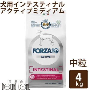犬 FORZA10 療法食|犬用 インテスティナルアクティブ(胃腸ケア) 4kg(ミディアム 中粒)フォルツァ10 胃腸ケア療法食 食事療法食 フォルツァディエチ 犬用 無添加 ドックフード ドッグ
