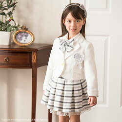 楽天市場 女の子 入学式スーツ 5点セット 入学式準備 白ジャケットと