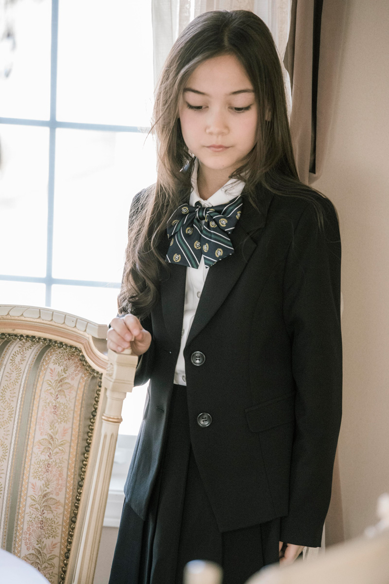楽天市場】女の子 卒業式スーツ リボンとネクタイ付き 5点セットTAK 