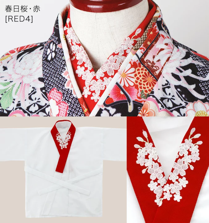 楽天市場】肌襦袢 半衿付き 刺繍 レース キッズ 子供 女の子 【メール 