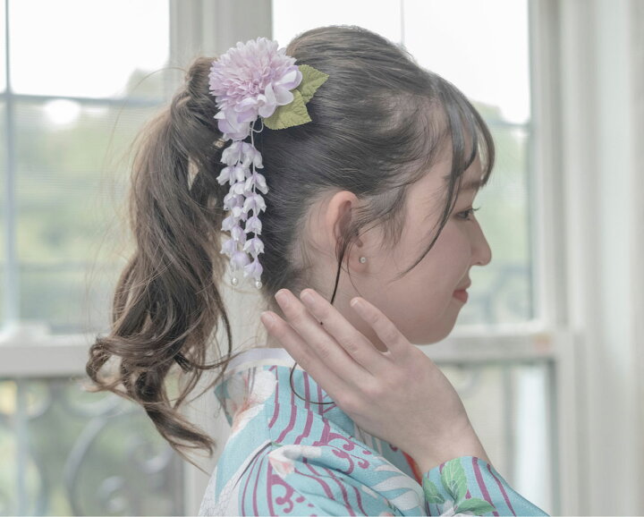 楽天市場 和風髪飾り 藤の花揺れる和装ヘアクリップ アクセサリー ヘアアクセサリー 和装アクセサリー Tak キャサリンコテージ
