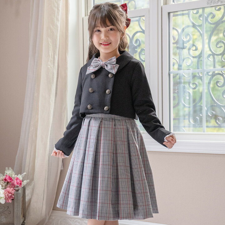 楽天市場】卒園式 小学校 入学式 , 女の子スーツ チェックスカート＋ 