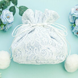 巾着バッグ 超目玉 七五三 巾着バッグ ポンポンレース巾着 和装アクセサリー きんちゃく 753 小物 女の子 子供用 三歳 白 水色 ピンク TAK キャサリンコテージ