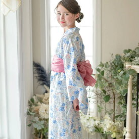 2way浴衣セット 浴衣 ワンピース キッズ [処分セール・在庫限り] セパレート セット 子供 女の子 簡単 着付け 贅沢なロング兵児帯 100 110 120 130 140 夏祭り 夕涼み 花柄 猫柄 キャサリンコテージ オリジナル柄 TAK