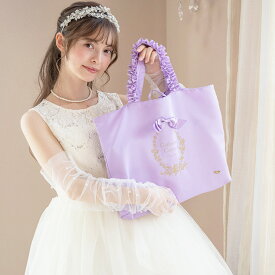 【2点で10%offCP】送料無料 超目玉 お花リボンのレッスンバッグ 絵本バッグ 図書バッグ 布バッグ キッズ レディース 紫 水色 ピンク 黒 紺 キャサリンコテージ TAK
