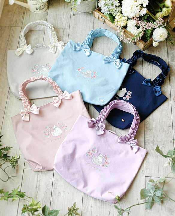楽天市場】【入学卒業最終セール目玉】猫刺繍レッスンバッグ 女の子 