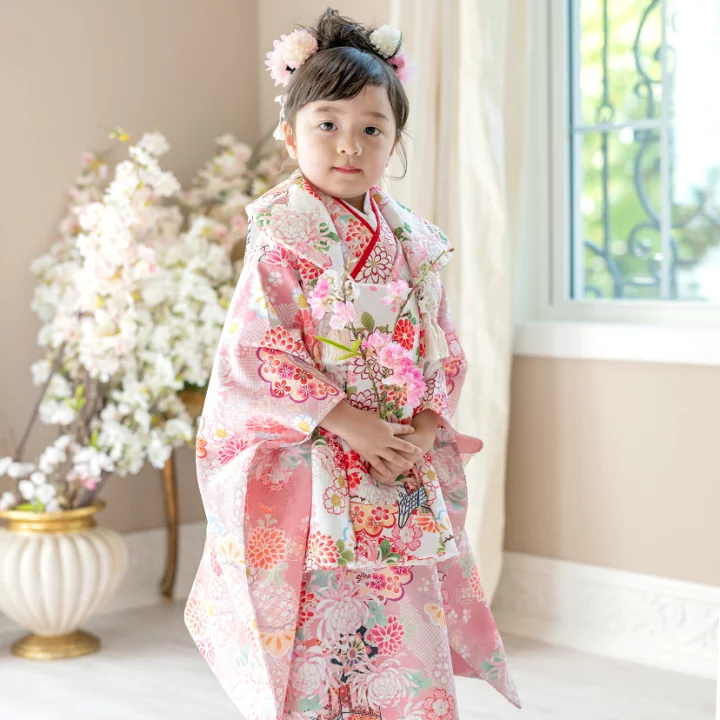 楽天市場】【セール】 被布セット 3歳女の子 七五三 753 三歳 花柄織 