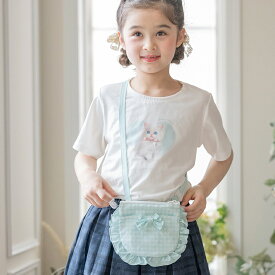 移動ポケット 女の子 小学生 撥水 【セール】【メール便送料無料】 ファスナー付 2WAY ショルダー クリップ ポシェット ハンカチ入れ フリル リボン 猫柄 花柄 通園 通学 キャサリンコテージ YUP6 メール便優先商品 キッズ