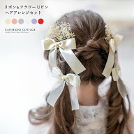 【メール便送料無料】ヘアアクセサリー 超 リボン＆フラワー Uピン ヘアアレンジセット キャサリンコテー…