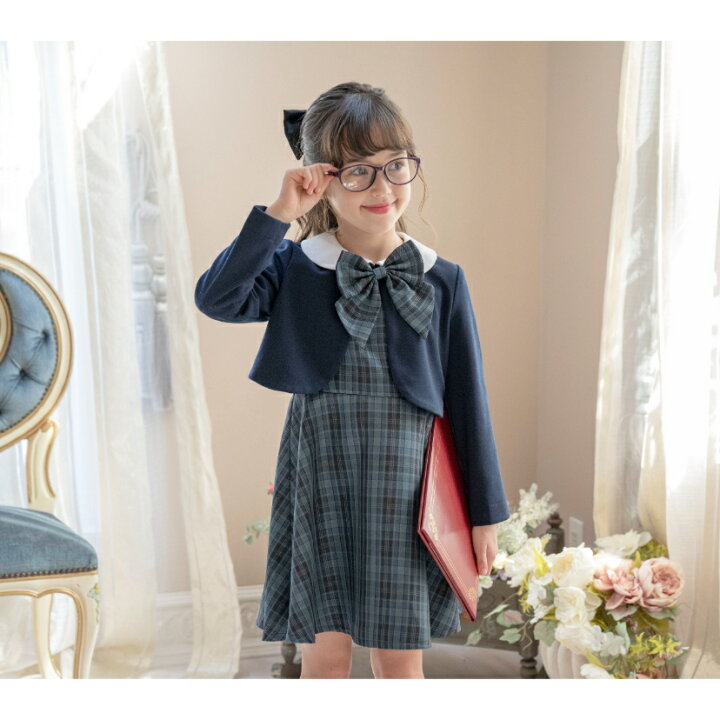 楽天市場】【セール】 入学式 女の子 子供服 スーツ チェック 
