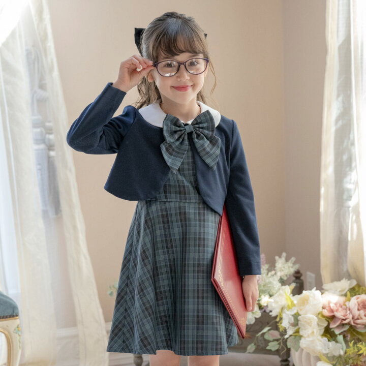 楽天市場】【セール】 入学式 女の子 子供服 スーツ チェック 