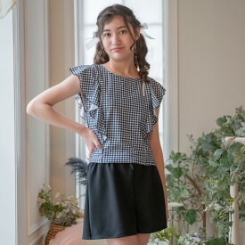 【メール便送料無料】マラソンセール目玉 肩フリルセパレート水着セット キッズ女の子 キッズ ジュニア 女の子 花柄 猫柄 ワッフル キャサリンコテージ YUP12 ≪メール便優先商品≫