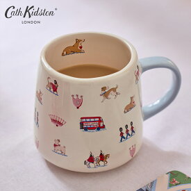 キャス キッドソン 公式 Billie マグカップ Queenie's London White / カップ 食器 コップ ストーンウェア せっ器 キャスキッドソン Cath Kidston n260619