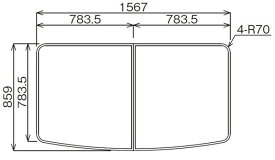 RDH8KY1KR12Z パナソニック Panasonic 組みフタ：弓形 1600【純正品】