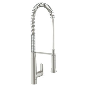 【JP301202】 GROHE[グローエ] キッチン用水栓K7 シングルレバーキッチン混合栓 スーパースチール 混合水栓 キッチン 台所 [メーカー直送][代引不可]【純正品】