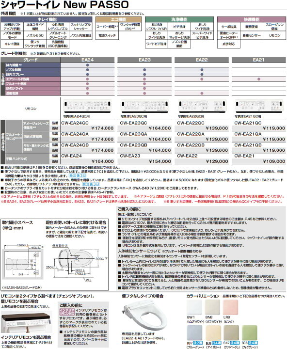 楽天市場 Cw Ea21qc Inax Lixil シャワートイレ New Passo パッソ 大型共用便座 Ea21 便器洗浄操作 フルオート リモコン式 アメージュシリーズ便器用 壁リモコン Cwea21qc イナックス リクシル 温水洗浄便座 おしゃれリフォーム通販 せしゅる