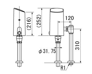 【受注生産4週間】OKC-AT610-C INAX イナックス LIXIL リクシル 大便器自動洗浄システム オートフラッシュC 定流量弁 セパレート形 自動フラッシュバルブ(床給水形)(中水用)【純正品】