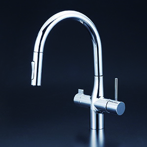 KVK 【KM6081ECHS】 ビルトイン浄水器用シングルシャワー付混合栓 撥水【純正品】
